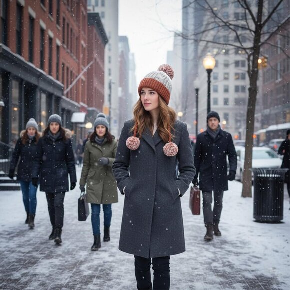 Women Khaki Winter Peruvian Cover Ears Beanie Hat Ear Flaps Sherpa Ski Snow main image 8